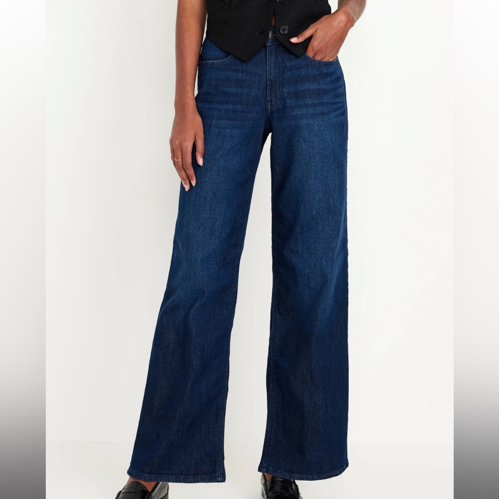 Old Navy Blue Flare Wide Leg Jeans